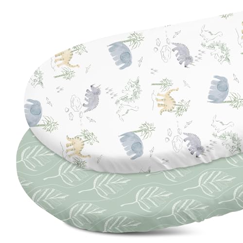 GLLQUEN Baby Bassinet Sheets Set 2-Pack 1