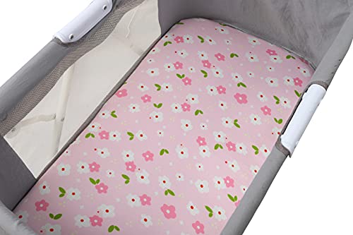 Onacosht Bassinet Sheets Set 3 Pack Pink Floral