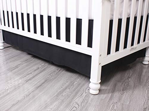 Belsden Black Crib Skirt with Split Corners and Pleats