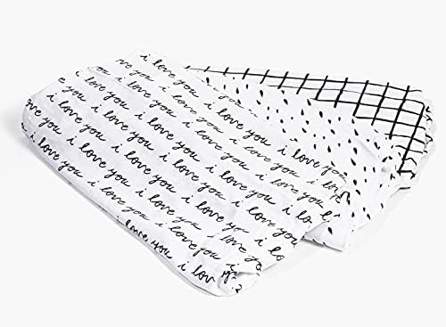 3 Fitted Bassinet Sheets Black White Set - OEKO-TEX Cotton 1