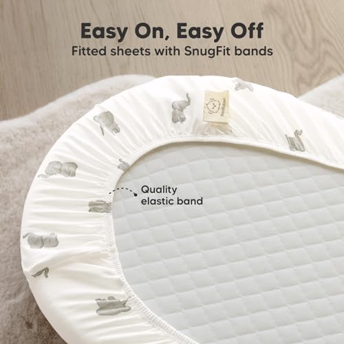 KeaBabies 2-Pack Organic Cotton Bassinet Sheets for Girls and Boys