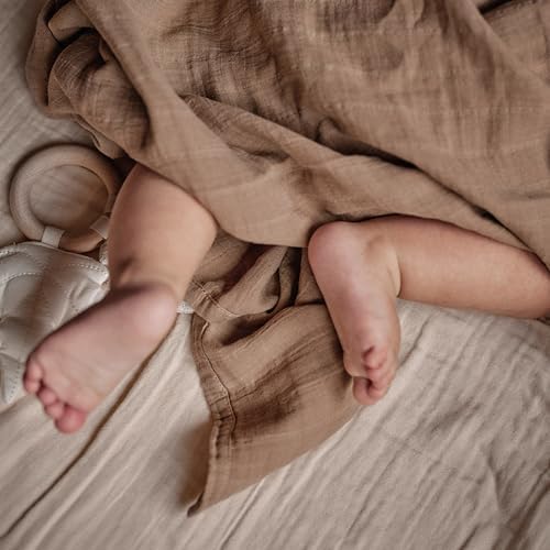 Huxie Mini Crib Sheets Organic Cotton Muslin Fitted Sheet 24 x 38