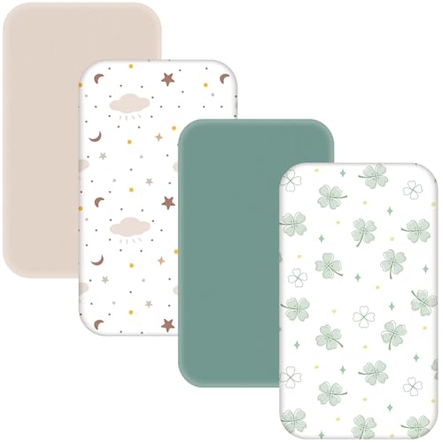 4 Pack Bassinet Sheets - 33x20 for Baby Delight Angelbliss Maxi-COSI