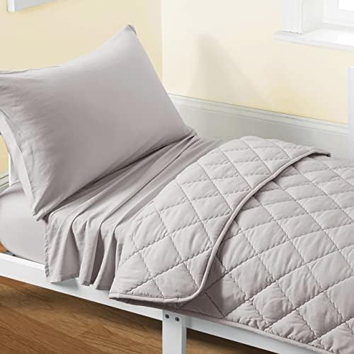 FLXXIE 4 Piece Toddler Bedding Set in Smoke Grey