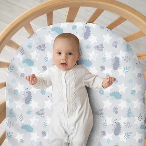 FHMJYY Bassinet Sheet Set 2 Pcs Deer Park Whale Hedgehog