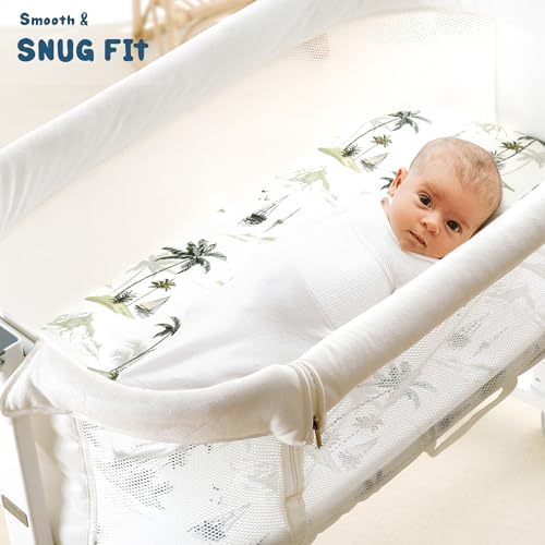 GRSSDER Stretchy Bassinet Sheet Set 2 Pack Universal Fit
