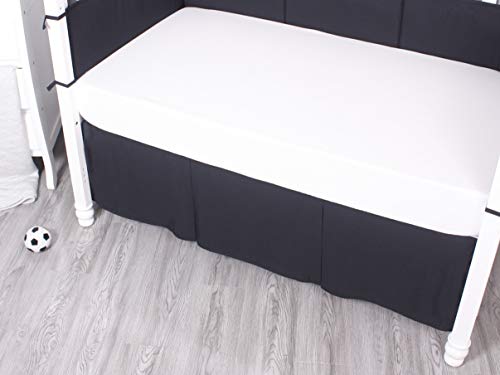 Belsden Black Crib Skirt with Split Corners and Pleats