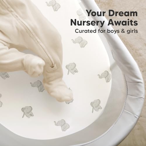 KeaBabies 2-Pack Organic Cotton Bassinet Sheets for Girls and Boys