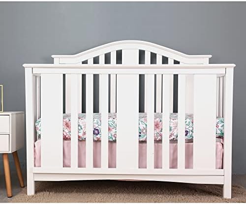 Girl Crib Bedding Set with Giraffe Floral Design