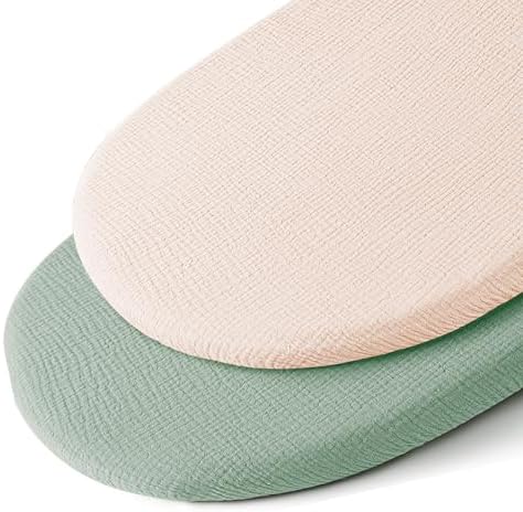 VOMARHUG Muslin Bassinet Sheets 2 Pack Soft Cotton