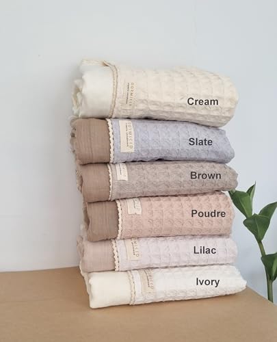 DORMIKID Organic Baby Blanket - 27x31 Inch Ivory
