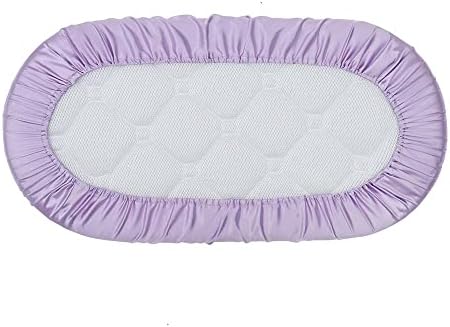 MIRYOKAER Bassinet Sheets Soft Polyester Satin Light Purple Universal Fit