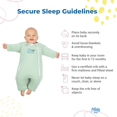 Magic Sleepsuit Baby Merlins Cotton Swaddle Transition Suit - Soft Cozy Easy Diaper Changes