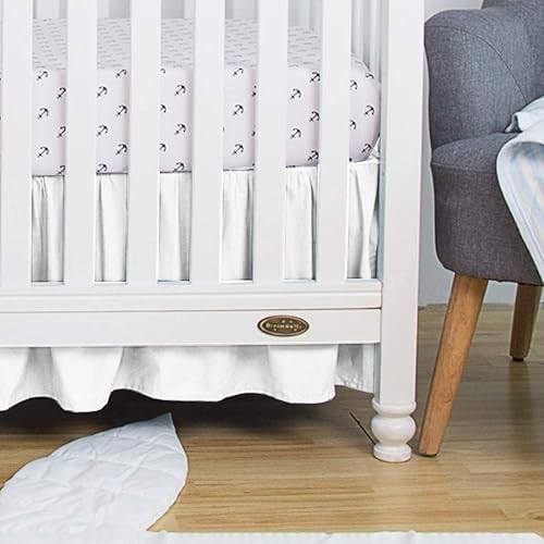 MD Home Decore Crib Bed Skirt Dust Ruffle - Light Blue