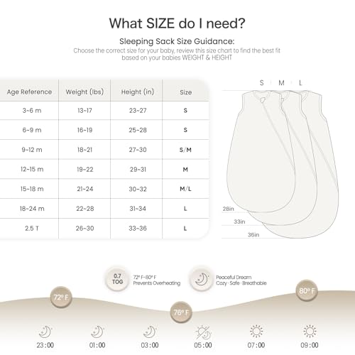 lulumoon Muslin Sleep Sack for Baby 3-9 Months 1