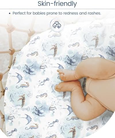 TotBasic Pack Play Sheets 2 Pack Ultra Soft Mini Crib Sheets