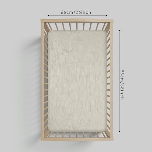 LYRICHOM Muslin Mini Crib Sheets 2 Pack