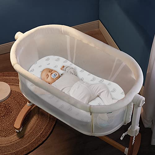Coldwind Bassinet Sheet Set 2 Pack Gray Rainbow