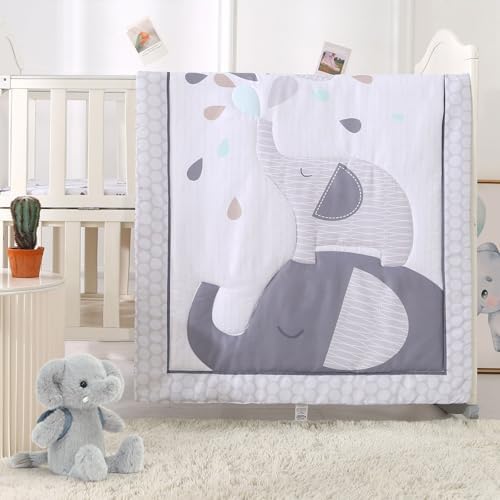 Wowelife Elephant Crib Bedding Set for Boys 1