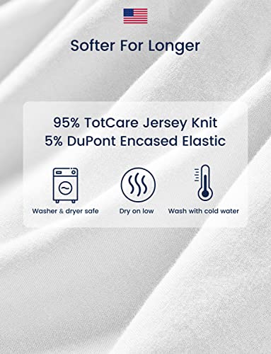 TotAha Premium Stretchy Crib Sheets 2-Pack - Hypoallergenic Silky Comfort Buttery Soft