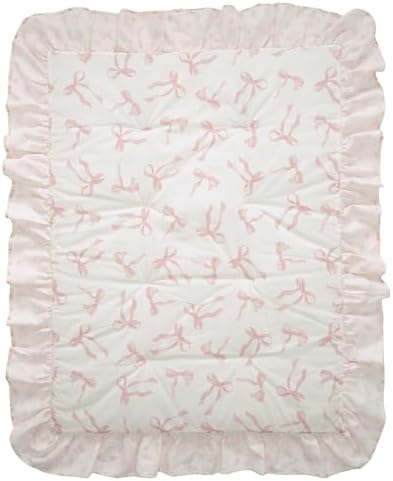 Lambs Ivy Coquette Floral Pink Bows Crib Bedding Set