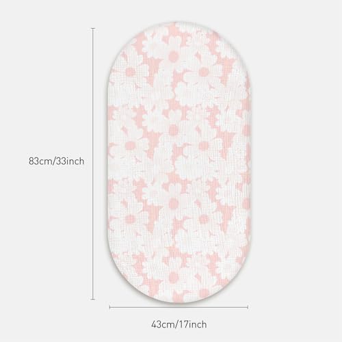 GLLQUEN Baby Muslin Bassinet Sheets 3 Pack - Pink 1