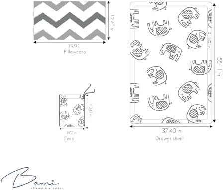 BAMI 2-Piece Cotton Crib Sheet Set Breathable Soft