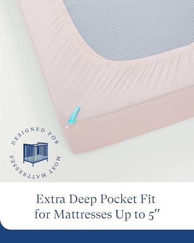 PurComfy 5 Deep Pocket Crib Sheets 2-Pack 1