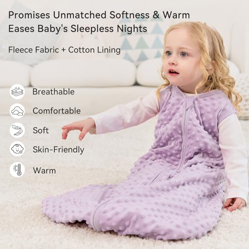 Unnivoll Fleece Sleep Sack 6-12 Months Taro Purple 15 Tog