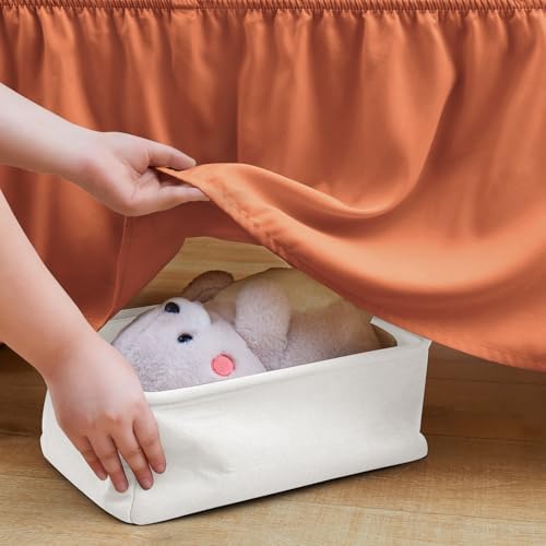SiinvdaBZX 2-Piece Crib Skirt Sheet Set - Rust Orange