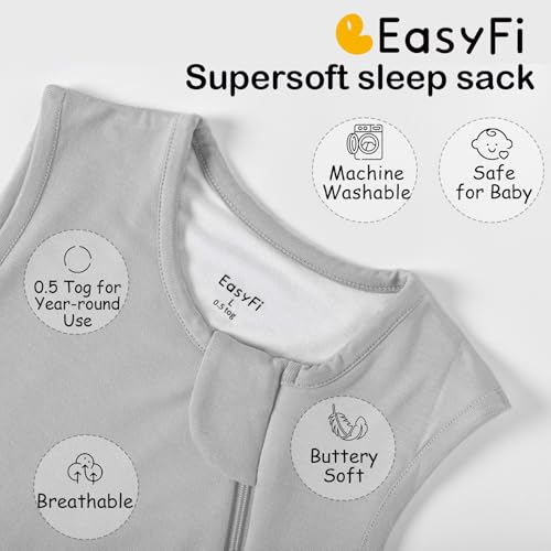 EasyFi SuperSoft Bamboo Rayon Sleep Sack 05 Tog 2 Pack