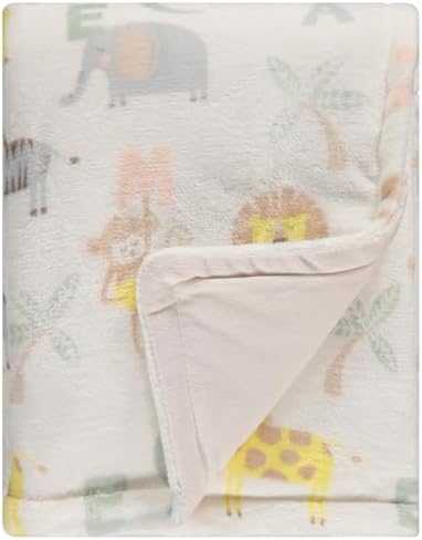 Cudlie 2-Ply Infant Blanket with Dinosaur and Alphabet Prints