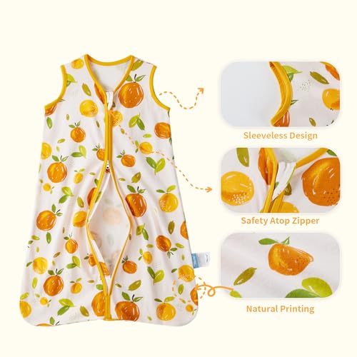 TILLYOU 0-6 Months Sleep Sack 2 Pack with 2-Way Zipper