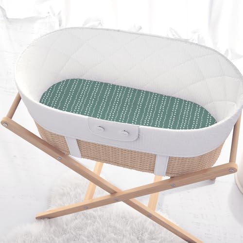 The Peanutshell Baby Bassinet Sheets 4-Pack Green Dino
