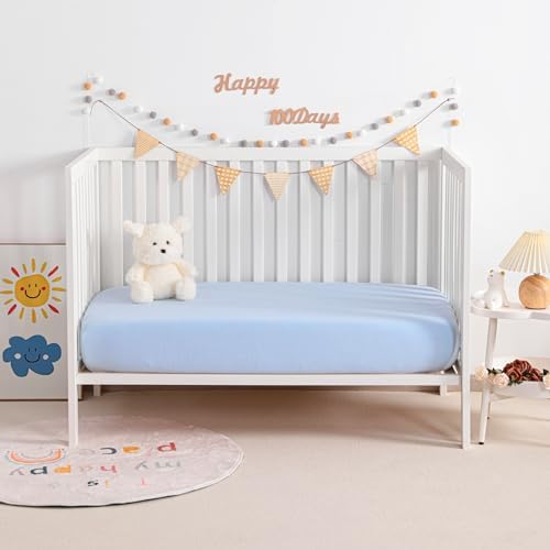 NTBAY 2 Pack Muslin Crib Sheets Soft and Breathable