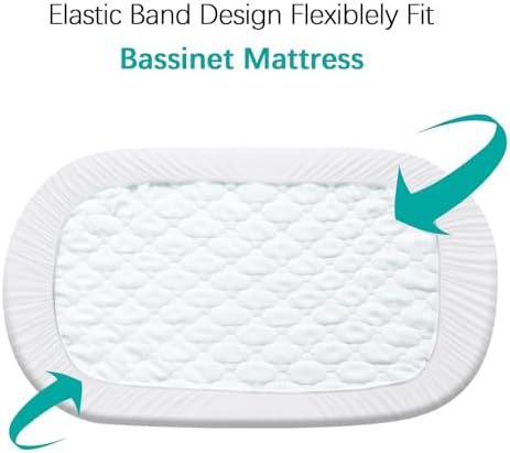 Biloban Bassinet Mattress Pad Cover 2 Pack 1