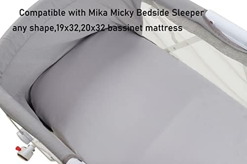 Satin Bassinet Sheet 2 Pack - Pink Grey