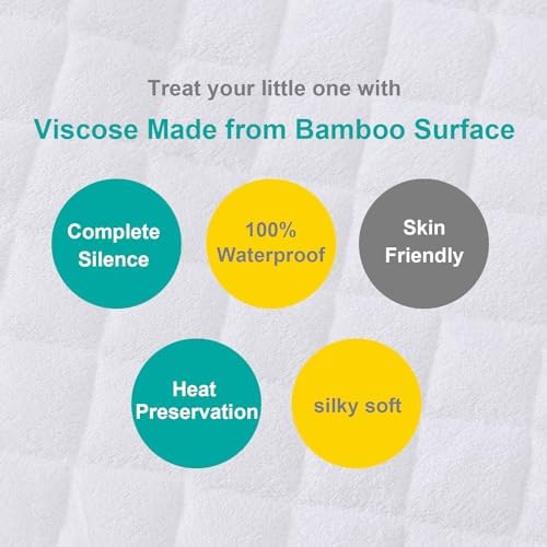 Biloban Bassinet Mattress Pad Cover 2 Pack Waterproof Quilted