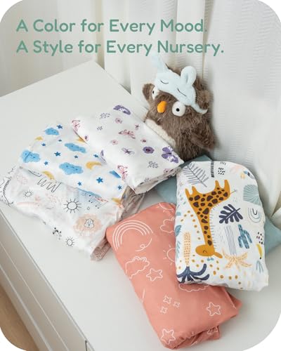 TotChill 2-Pack Mini Crib Sheets with CloudBlue Design