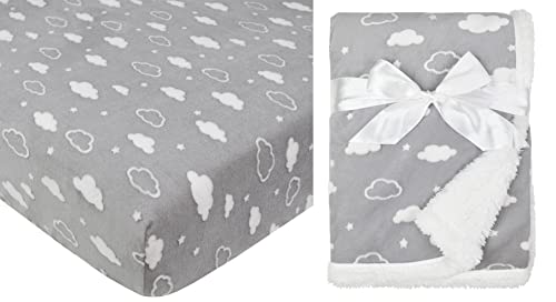 American Baby Company Heavenly 2-Piece Crib Sheet Blanket Set