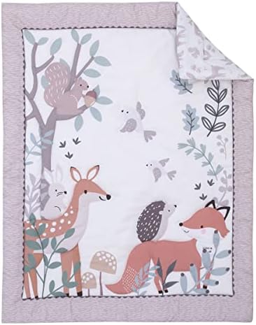 NoJo Forest Friends 3-Piece Mini Crib Bedding Set