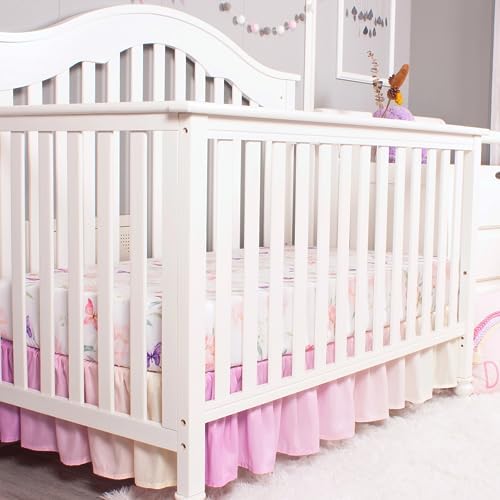 La Premura Baby Girl Crib Bedding Set with Purple Butterfly Design