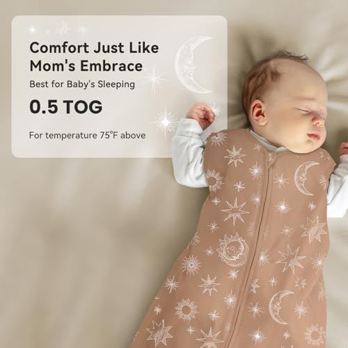 Unnivoll Baby Sleep Sack 0-6 Months 3 Pack Lightweight 05 TOG