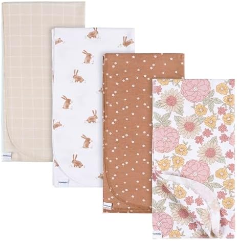 Gerber Unisex 100 Cotton Flannel Receiving Blankets Pack of 4