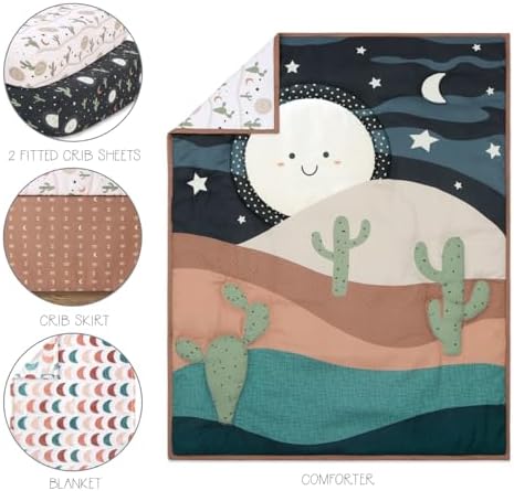 The Peanutshell 5 Piece Desert Crib Bedding Set