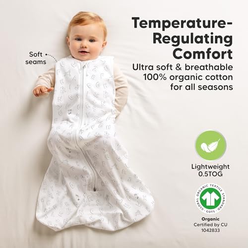 KeaBabies 2-Pack Wearable Sleep Sacks for 3-6 Months
