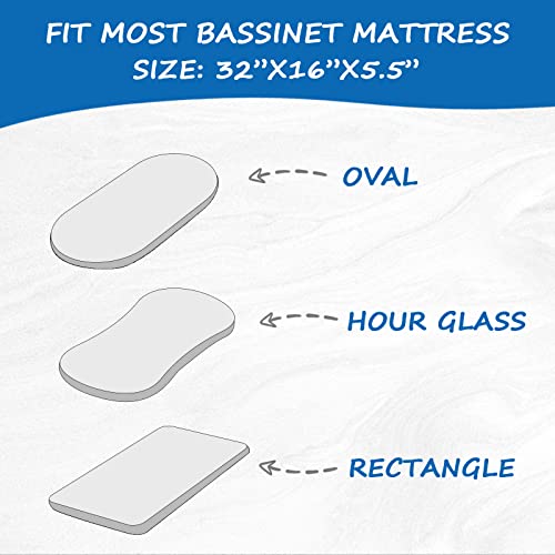 Coldwind Muslin Bassinet Sheets 2 Pack - Soft Breathable