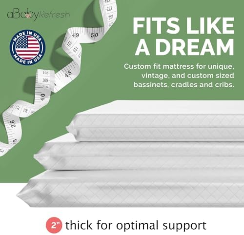 ABABY REFRESH Cradle Mattress 19x33 2-Inch Firm Foam