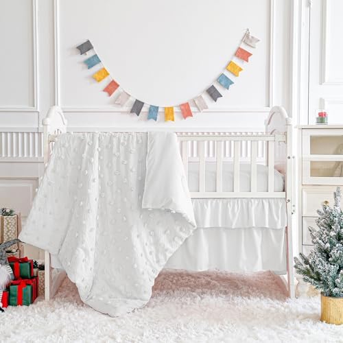 UOZZI BEDDING Tufted Dots Baby Comforter Set 3PC