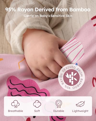 Yoofoss Bamboo Rayon Sleep Sack 0-6 Months 2-Way Zipper